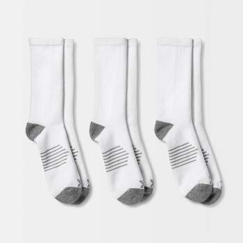 Men's Striped Arch Crew Socks 3pk - All in Motion™ 6-12