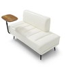 CAVINAS Modern Faux Leather Upholstered Single Sofa with Side Table, 360-degree Swivel Tray Couch for Living Room, Accent Sofa for Bedroom - 2 of 4