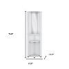 HomeRoots 75" White Wood Corner Bar Cabinet With Three Shelves - 3 of 4
