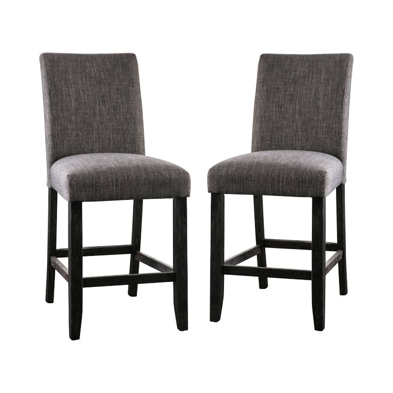 Set of 2 Norelo 25&#34; Upholstered Counter Height Barstools Gray - HOMES: Inside + Out, 1 of 5