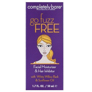 Completely Bare Go Fuzz Free Facial Moisturizer & Hair Inhibitor - 1.7 fl oz - 1 of 4