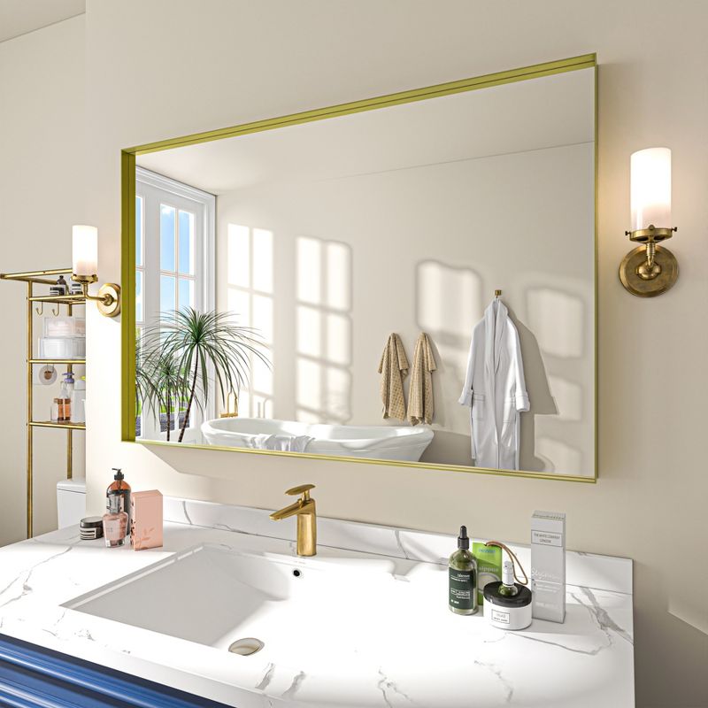 Organnice Aluminum Frame Bathroom Vanity Mirror, 1 of 6