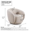 CAVINAS Modern Accent Chair with Backrest Upholstered Sofa Chair Comfy Chair Lounge Chair for Living Room - 4 of 4