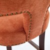 INFURNIC Counter and Bar Stools Linen Upholstered Bar Chairs Curved Back Nailhead Trim for Kitchen, Orange, 22.05"*19.7"*39" - 3 of 4