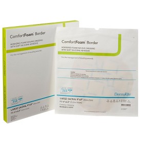 ComfortFoam Border Sacral Adhesive Silicone Foam Dressing 7-1/5 X 7-1/5 Inch With Border Sterile - 1 of 1