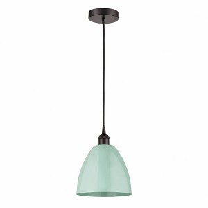 Plymouth Dome - 1 Light Cord Hung Mini Pendant In Industrial Style-12.88 Inches Tall and 9 Inches Wide - 1 of 1