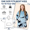 Catalonia Oversized Blanket Hoodie Sweatshirt for Kids, Wearable Fleece Pullover with Large Front Pocket, Teen Boys Girls Gift for Children's Day - 2 of 4
