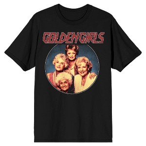 Golden Girls Group Pose Men's Black T-shirt - 1 of 1