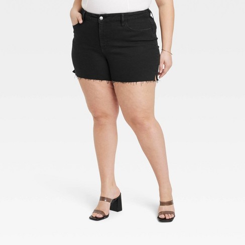 Black jean shop shorts target