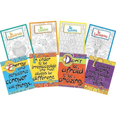 Set of 8 Be Courageous Motivational Art Prints - Barker Creek