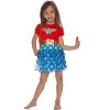 Intimo DC Comics Toddler Girls' Wonder Woman Gold Logo 3 Tiered Pajama Nightgown (3T) Multicoloured - 2 of 4