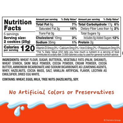 Kinder Kinderini Cookies - 4.4oz/5pk