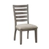 22.5'' Gray Finish Traditional Style Side Chairs Set of 2pc Wooden Frame Ladder Back Design Dining Room Furniture - 3 of 4