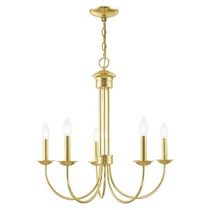 Livex Lighting Estate 5 - Light Chandelier in  Polished Brass - 1 of 2