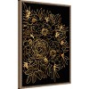Amanti Art Rose bouquet in gold and black by Rosana Laiz Blursbyai Canvas Wall Art Print Framed 16 x 23-in. - 2 of 4