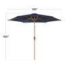 Best Choice Products 10ft Outdoor Woodgrain Pattern Steel Market Patio Umbrella w/ Crank, Tilt - 2 of 4