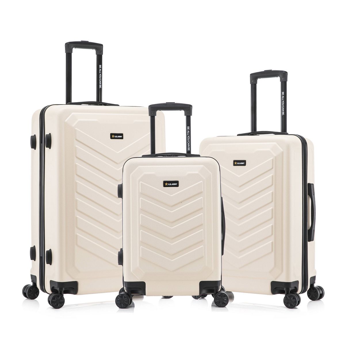 U.S. Army Checked FOX 3pc Hardside Suitcase Set