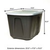 HOMZ Stackable and Nestable Heavy Duty Plastic Storage Container with 4 Way Handles - 4 of 4
