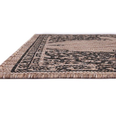 Beige Rectangular Stain-Resistant Outdoor Rug, 7' x 10'