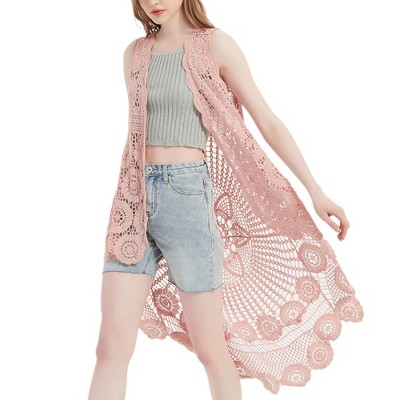 Anna-Kaci Women's Bohemian Crochet Lace Vest