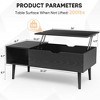 Mayeerty Lift Tabletop Coffee Tables for Living Room with Storage Shelf and Hidden Compartment - 3 of 4