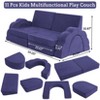 11pcs Modular Kids Play Couch, Convertible Foam Floor Sofa Sectional for Toddlers - Creative Play Furniture for Playroom Bedroom, Lake Blue/Grey - 3 of 4