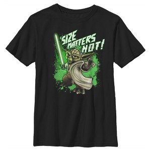 Boy's Star Wars Clone Wars Yoda Size Matters Not T-Shirt - 1 of 4