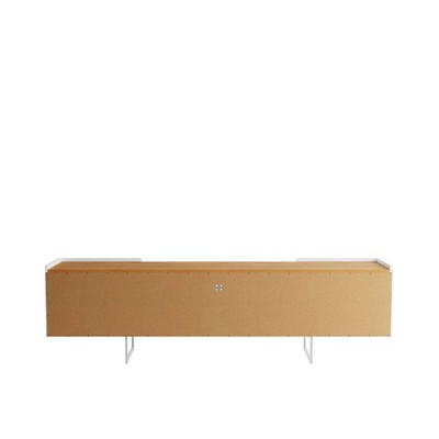 Winston White and Cinnamon TV Stand with Cabinet