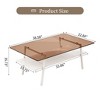 Rectangle Coffee Table, Tempered Glass Tabletop, with Metal Legs, Modern Table for Living Room - 2 of 4
