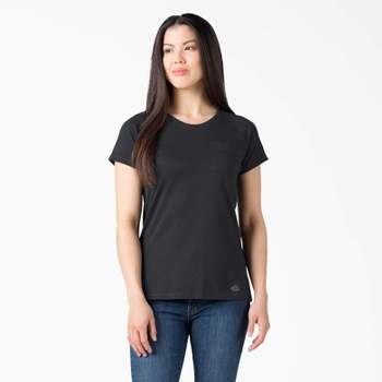Dickies Women's Plus Short Sleeve V-neck T-shirt, Black (kbk), 3ps : Target