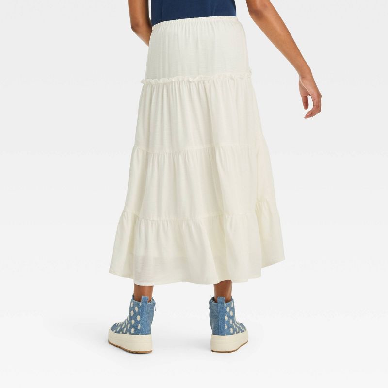 Girls' Tiered Woven Maxi Skirt - art class™, 3 of 6