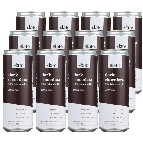 Slate Milk Dark Chocolate Ultra-Filtered Milk Lactose Free - Case of 12/11  oz