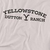 Yellowstone Dutton Ranch Logo Black Adult T-Shirt Silver - 2 of 4