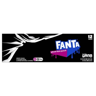 Fanta Ghost Face Dark Berry Punch Soda - 12pk/12 fl oz Cans