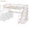NicBex Twin Size Loft Bunk Bed with Desk, Modern Wooden Bed Frame with 2 Open Shelves, 7 Storage Drawers and Stairs for Bedroom - 2 of 4