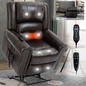 KTMBDW Oversized Power Lift Recliner Chair for Elderly, Dual Motor Lift Chair, Lay Flat Lift Chair for Big and Tall, USB Ports - 1 of 4