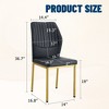 Kumasinova 19"H High Resilience Dining Chairs Set of 4/6,Modern Minimalist PU Leather Kitchen Side Chairs with Metal Legs for Dining Room - 3 of 4