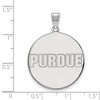 Black Bow Jewelry 14k White Gold Purdue Boilermakers NCAA Extra Large Pendant - 2 of 3
