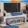Coucheta 63 inch TV Stand TVs up to 75", Wood Cabinet Entertainment Center Media with 2 Drawer, Open Shelf Storage, Remote Control 16 Color LED - 4 of 4
