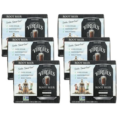Virgil's Root Beer Soda - Case of 6/4 pack, 12 fz