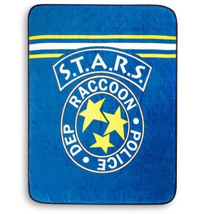 Just Funky Resident Evil S.T.A.R.S. Raccoon Police Department Fleece Throw Blanket - 1 of 4