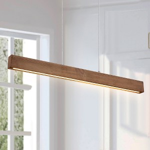LLHZSY Adjustable Integrated LED Linear Pendant - 41.34 - Bronze/Black - 1 of 4