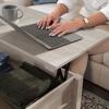 CAVINAS Brown Oak Lift-Top Coffee Table,Wooden Tea Table with Hidden Storage,Open Shelving,36.14" Square Center Table for Living Room,Office - 4 of 4