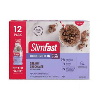 SlimFast High Protein Meal Replacement Shake - Creamy Chocolate - 12ct
