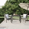 vidaXL Patio Dining Set Outdoor Conversation Set with Cushions Poly Rattan - Black 35.4" Table Length 2 Items - 2 of 4
