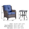 POCASSY 3 Piece Patio Furniture Set, All Weather Wicker Accent Lounge Club Patio Chairs with Side Table for Porch Balcony - 3 of 4