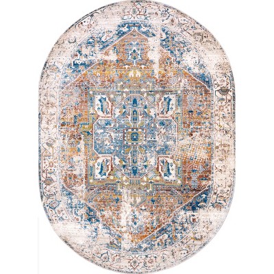 Nuloom Harriet Vintage Medallion Fringe Indoor Area Rug