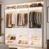 Aheaplus Freestanding Closet Organizer with Drawers and Shoe Rack, Walk-In Closet System with Hanging Rods - 2 of 4