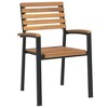 vidaXL Stackable Patio Chairs 4 pcs Solid Wood Acacia and Metal - 3 of 4