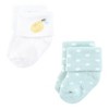 Hudson Baby Infant Girl Cotton Rich Newborn and Terry Socks, Lemon Daisy - 3 of 4